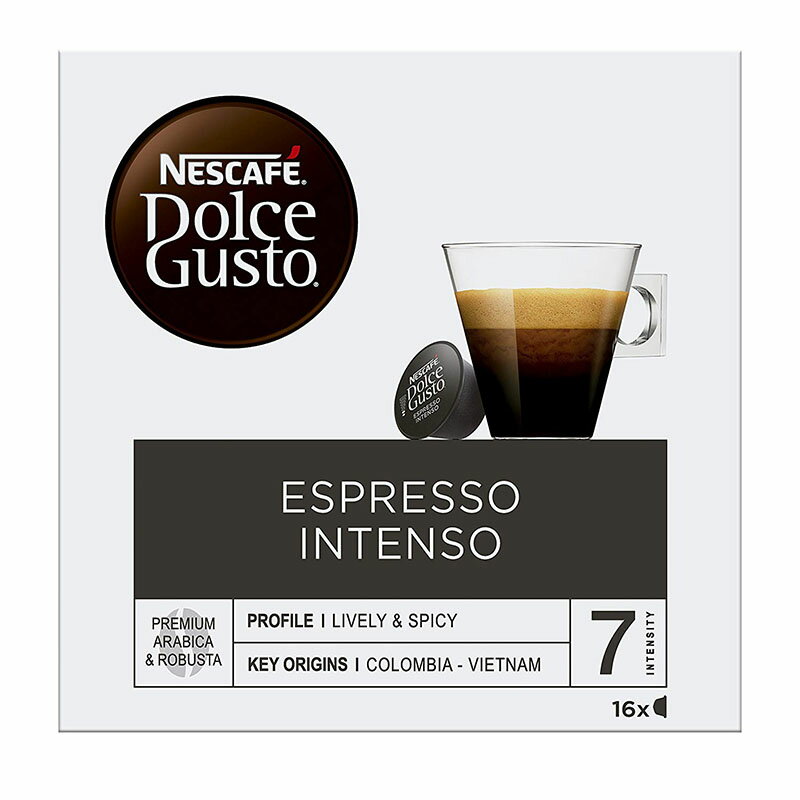 Nescafe - 16 x Dosettes / Capsules de Cafe Dolce Gusto - Espresso Intenso