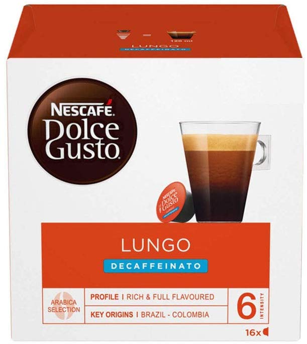 Nescafe Dolce Gusto Caffe Lungo Decaf (16 Capsules)