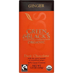 Green & Black’s Ginger チョコレート バー ジンジャー 有機、3.5000 オンス （5 パック）