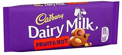 Cadbury Dairy Milk Fruit & Nut 110g (Pack of 4) キャドバリー フルーツ＆ナッツ チョコレート 1