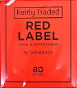 Sainsburys Red Label Fair Trade TEa 80bags ZCYx[ ԃx eB[obO tFAg[h x80 250g