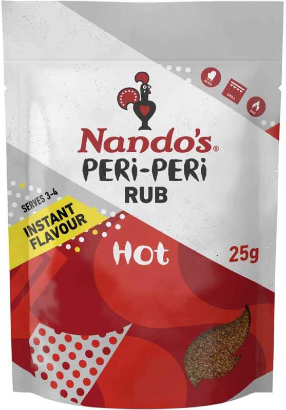 Nando's Hot Peri Peri Seasoning Rub (25g) ih yyi 25Oj