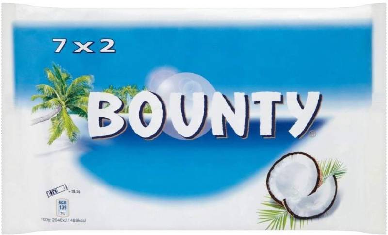 Bounty Bar Milk Chocolate (7 per pack - 399g) バウンティバーミルクチョコレート