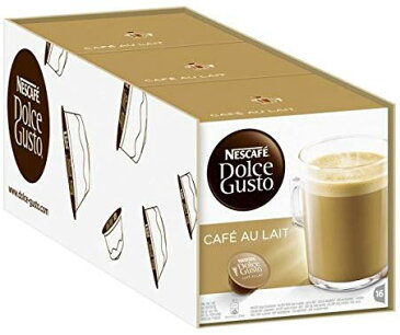 ネスカフェ ドルチェグスト(DOLCE GUSTO) CAF? AU LAIT - カプセル 16杯分×4箱 - 並行輸入品