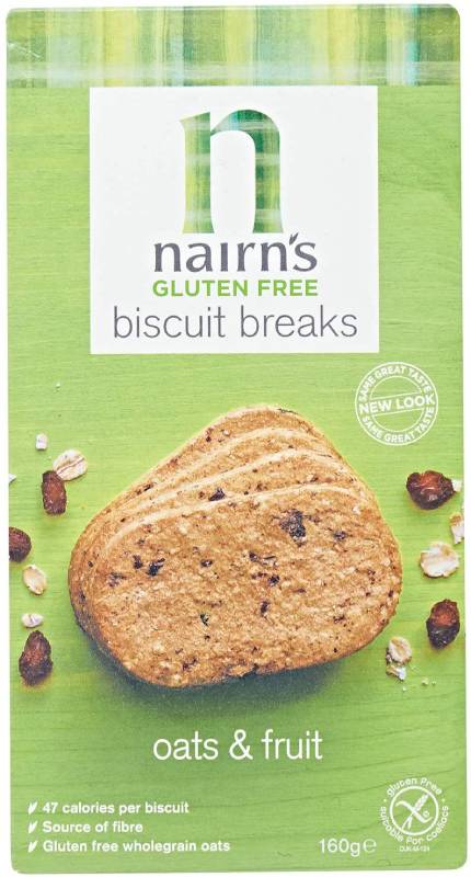 Nairns - Gluten Free - Oats and Fruit Biscuits - 160g x 3 lAY Oet[ I[c t[crXPbg 160gx3g