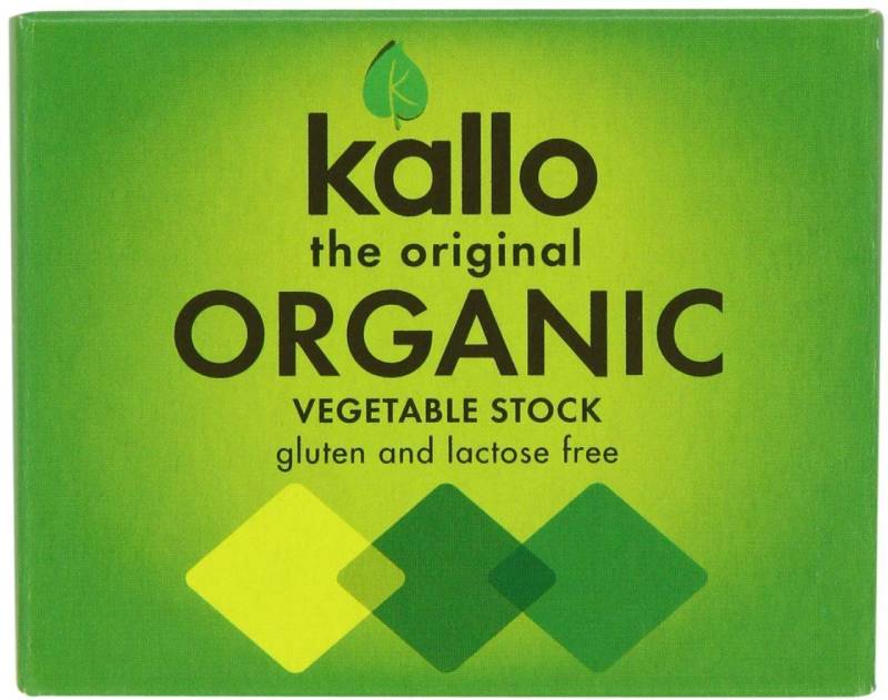 Kallo Organic Vegetable 8 Stock Cubes 88g (Pack of 2) カロ オーガニック ベジタブル ストックキューブ スープの素 野菜 固形8個入り x 2箱