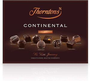 Thorntons Continental Dark Chocolate Box 264g ソーントン ダークチョコレート 詰め合わせ 264g イギリス チョコ