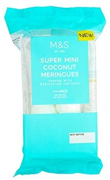Marks & Spencer Super Mini Coconut Meringues 35g (Pack of 6) マークス＆スペンサー ミニココナッツメレンゲ 35g (x6) - [並行輸入品]