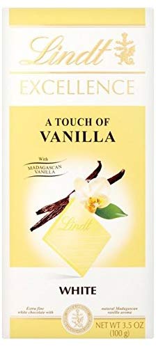 Lindt Excellence Natural Vanilla White Chocolate 100g (Pack of 6) 並行輸入品