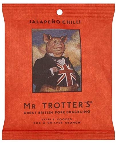 Mr Trotter's Great British Pork Crackling - Jalapeno Chilli 60g (Pack of 6) [並行輸入品]