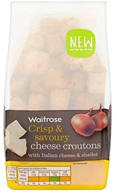 Waitrose Italian Cheese & Shallot Croutons Waitrose 100g (Pack of 2) C^A `[YGVbg Ng