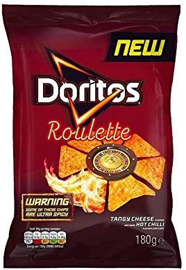 hgX Doritos Roulette Hot Tortilla Chips 180g (Pack of 6)