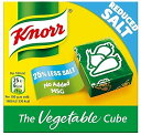 Knorr Vegetable Reduced Salt Stock Cubes 6 x 9g クノール 野菜 減塩 ストックキューブ[並行輸入品]