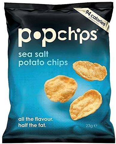 ポップチップス 海塩 ポテトチップス Popchips Sea Salt Potato Crisps 23g [並行輸入品]