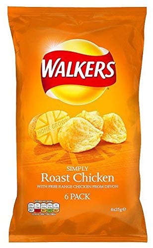 Walkers Roast Chicken Crisps 25g x 6 per pack EH[J[ [Xg`L NXv (ܖ: 12T)