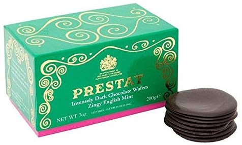 Prestat Dark Chocolate Zingy English Mint Thins 200g プレスタッット ダークチョコレート ミント