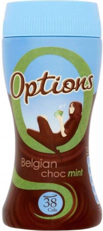 Options Belgian Chocolate Mint Instant Hot Chocolate Drink (220g) オプションベルギーチョコミントインスタントホットチョコレートドリンク（ 220グラム）