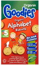 Organix Goodies Organic Alphabet Biscuits 12mth+ (5x25g) 有機アルファベット ビスケット 12Mth+ （ 5X25G ）グッディーズ