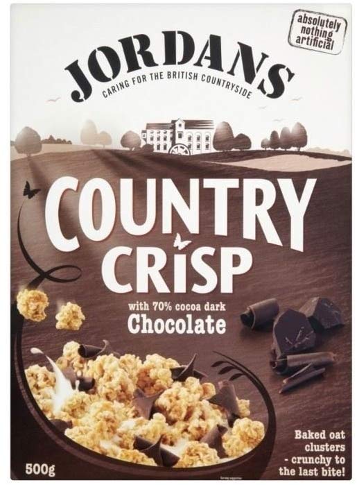 Jordans Country Crisp with 70% Cocoa Dark Chocolate (500g) 70％のココアダークチョコレートとさわやかなジョーダンの国（ 500グラム）