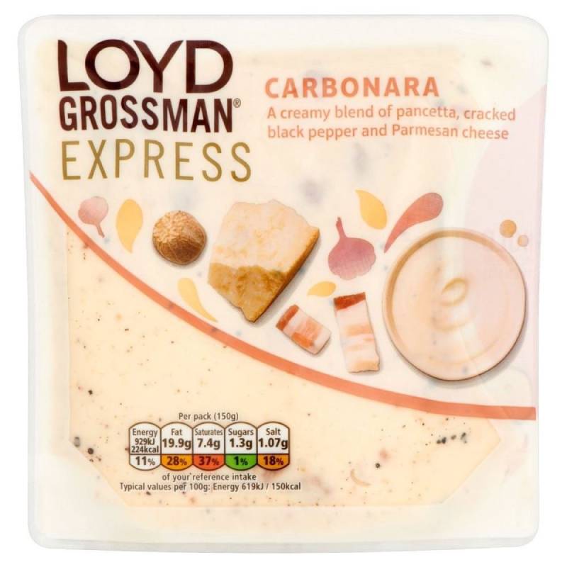 Loyd Grossman For One Carbonara Pasta Sauce (150g) 1J{i[̃pX^\[Xp̃Ch̃OX}i 150Oj