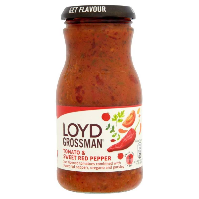 Loyd Grossman Pasta Sauce - Tomato & Sweet Red Pepper (350g) Ch OX}pX^\[X - g}gƊÂԓhqi 350Oj