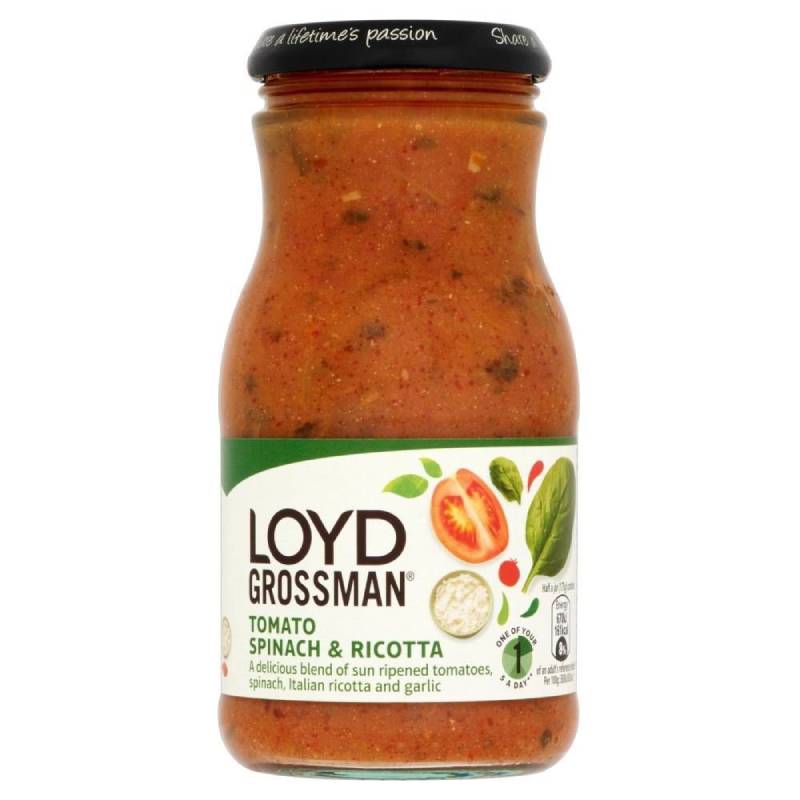 Loyd Grossman Seasonal Pasta Sauce - Tomato Spinach & Ricotta (350g) ChOX}G߂̃pX^\[X - g}gق񑐂ƃRb^i 350Oj