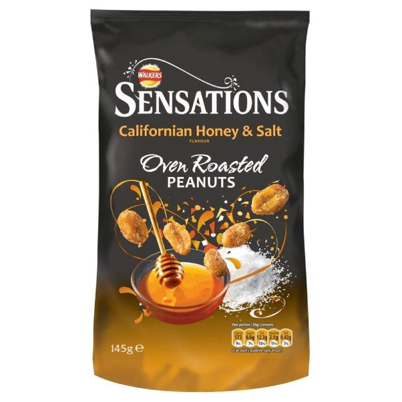 Walkers Sensations Californian Honey & Salt Peanuts (145g) (ܖ: 12T)