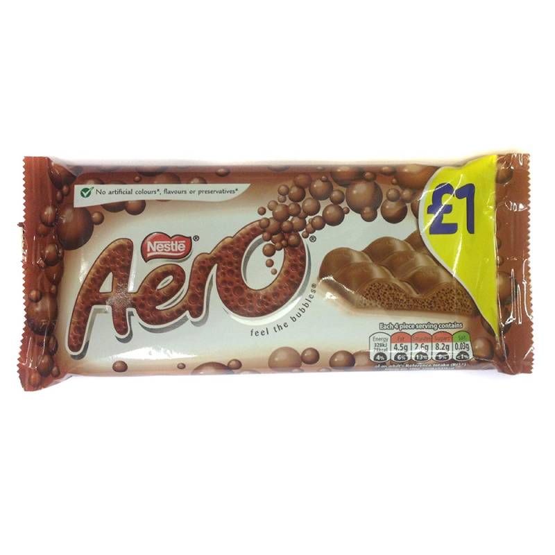 Nestle Aero Milk Chocolate 100g x 6pk lX GA ~N`R[g