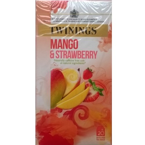 トワイニング ハーブティー Twinings Mango & Strawberry Envelope Tea Bags 1 x 20 tea bags