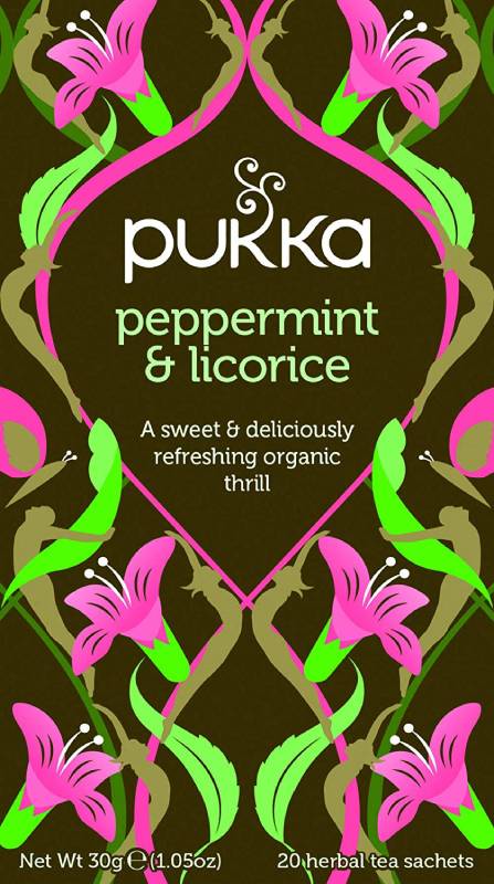 Pukka Herbs Organic Peppermint & Licorice Tea 20 Sache パッカ ハーブティー ミント リコリス