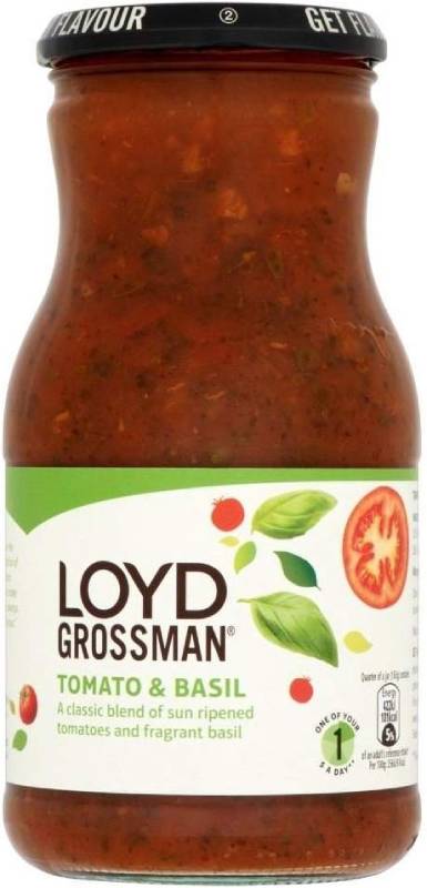 Loyd Grossman Pasta Sauce - Tomato & Basil (660g) Ch?OX}pX^\[X - g}gƃoWi 660Oj
