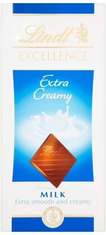 Lindt Excellence Milk Chocolate - Extra Creamy (100g) cGNZX̃~N`R[g - GNXgN[~[i 100Oj