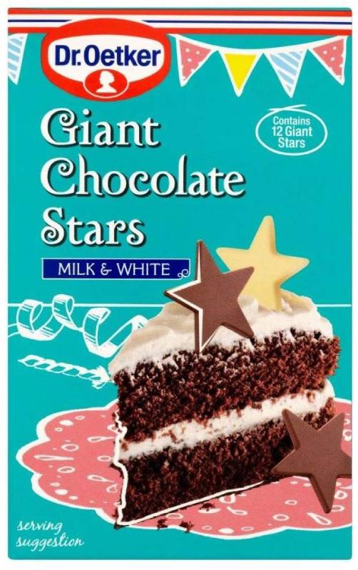 Dr. Oetker Giant Chocolate Stars Milk & White (20g) `R[g ~NƃzCg