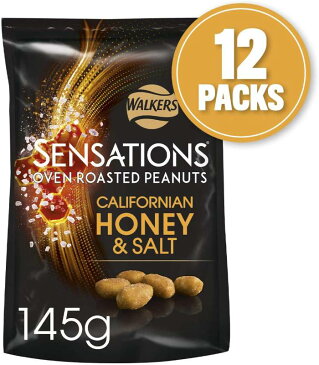 Walkers Sensations Californian Honey and Salt Nuts 145 g (pack of 12)