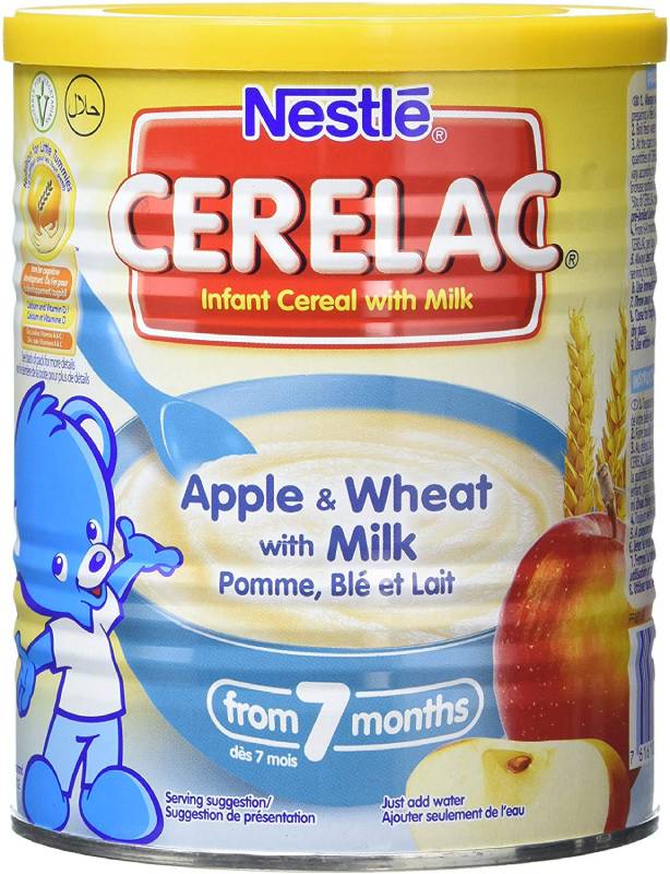 Nestle Cerelac Infant Cereals Apple And Wheat 400g (Pack of 4) ネスレ セレラック 赤ちゃん用 シリアル リンゴ＆麦 ベビーフード