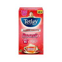 Tetley Super Fruits Tea Boost Cranberry & Elderflower 20 bags テトリー スーパーフルーツティー クランベリー＆エルダーフラワー フレーバーティー イギリス ノンカフェイン