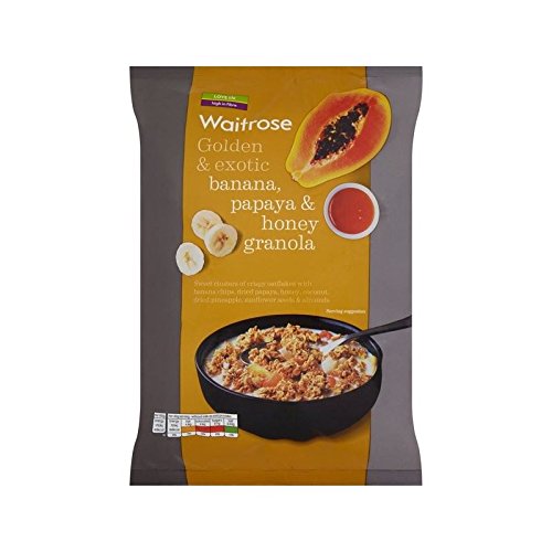 oii ppC nj[ I[c JJ 1L (Waitrose) - Golden & Exotic Banana, Papaya & Honey Oat Crunchy Waitrose 1kg