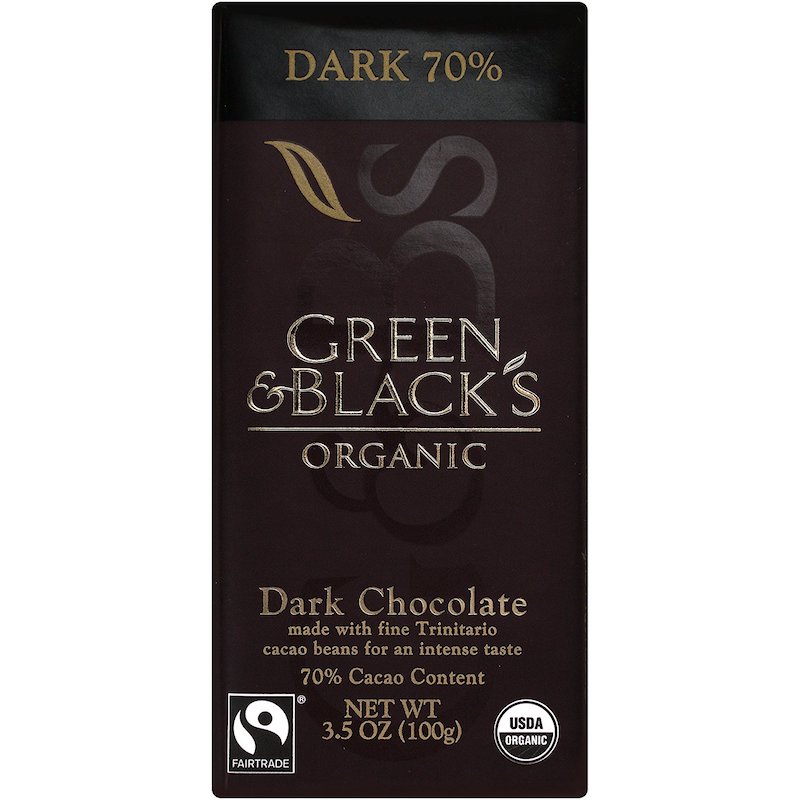 グリーン＆ブラック 有機 ダークチョコレート 10枚まとめ買い Green & Black's Organic Dark Chocolate 70% Cacao, OLD 10 Count カカオ70％ オーガニック