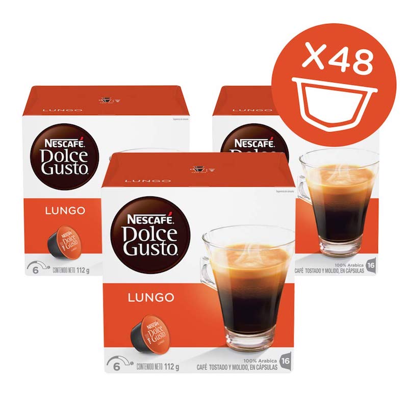 ネスカフェ ドルチェグスト　コーヒー ドルチェグスト カフェルンゴ 16カプセル x 3 Nescafe Dolce Gusto, Caffe Lungo, 16 Count (Pack of 3)