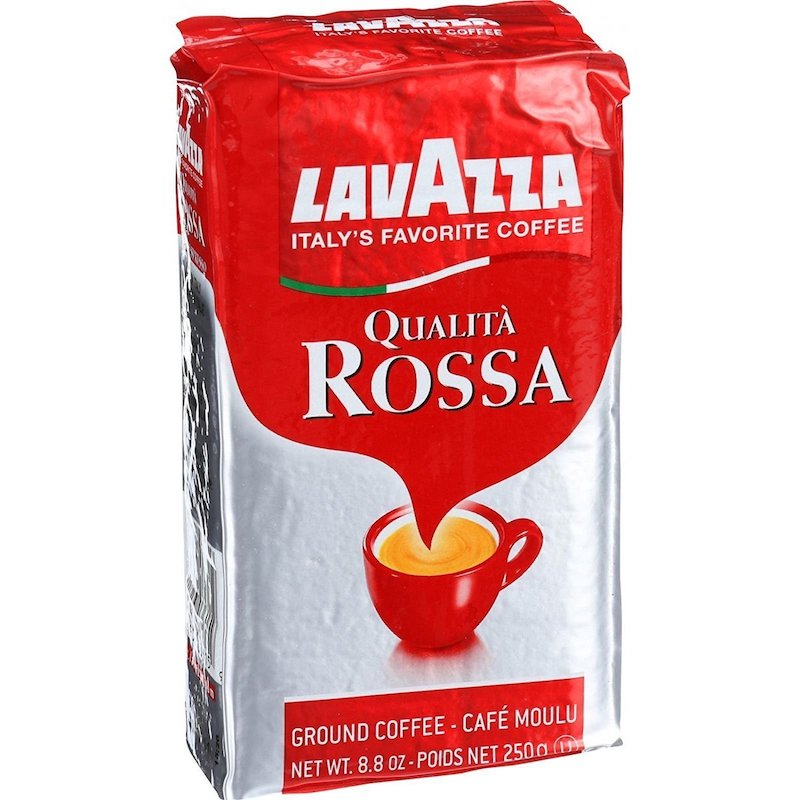 【6袋まとめ買い】LavAzza Qualita Rossa Ground Coffee Espresso 8.8oz (Pack of 6) ラバッツァ エスプレッソ 粉コーヒー ラバッザ ミディアムロースト 250g イタリア コーヒー リッチテイスト