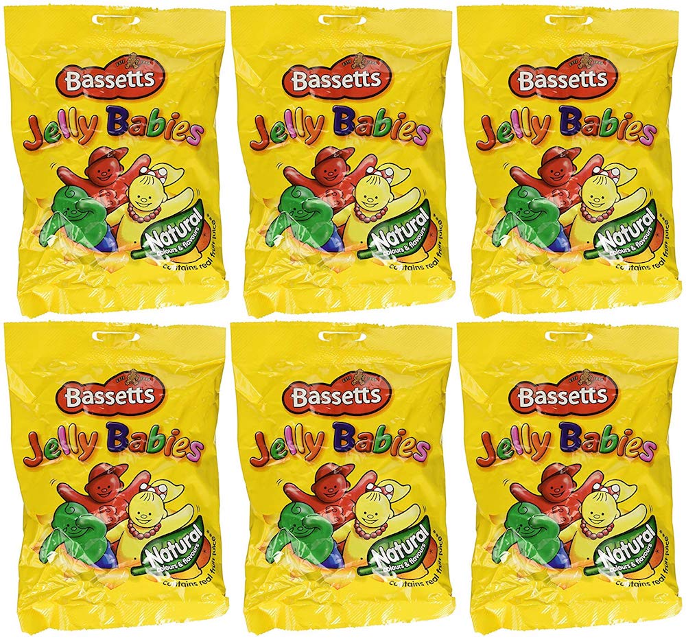 バセット ジェリーベイビー キャンディ 190g x 6袋 Bassetts Jelly Babies 190g (6.78oz) Bag (Pack of 6)