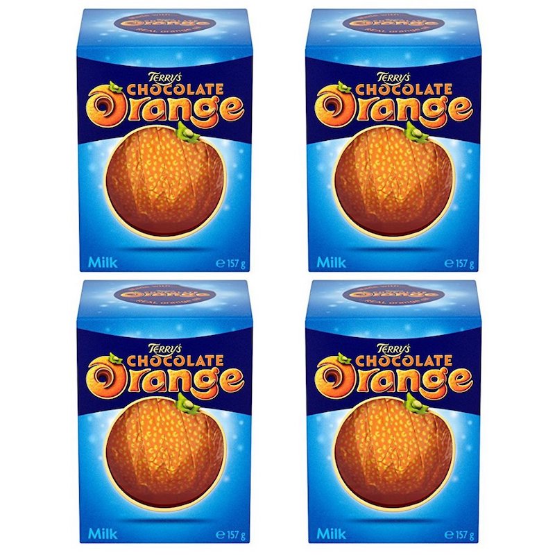 4-Pack Original Terry's Chocolate Orange Milk Chocolate Box (157g x 4) テリーズ ミルクチョコレート オレンジ 4個 イギリス お土産 チョコ Imported From The UK England