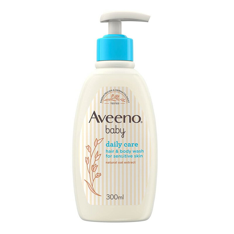 Aveeno Baby アビーノ ベビー Daily Care Hair Body Wash, 250ml ヘア＆ボディシャンプー 低アレルギー性 無香料 赤ちゃんに安心 お肌ケア 敏感肌に お肌に優しい【英国直送】