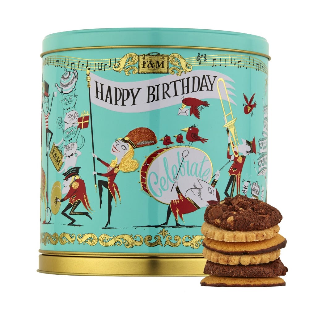 ピンクのメリーゴーランドオルゴール フォートナム＆メイソン Fortnum&Mason Musical Birthday Biscuit Tin オルゴール缶 ビスケット メリーゴーランド イギリス土産【英国直送品】
