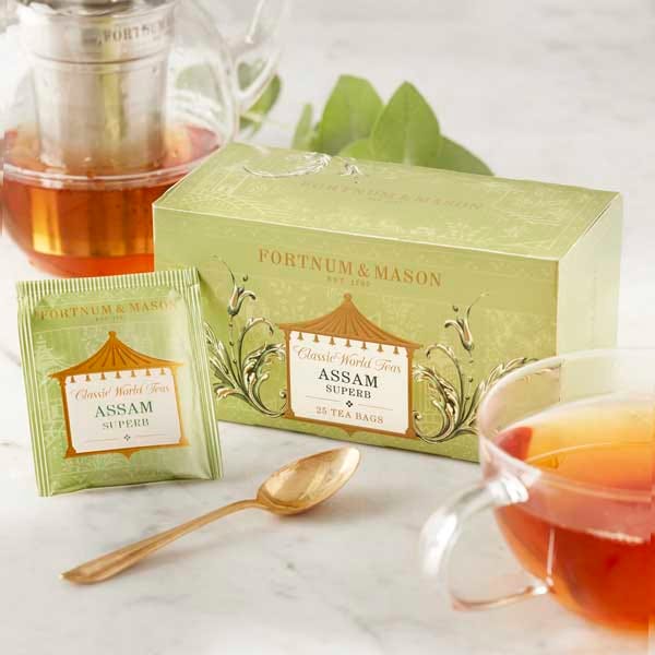 フォートナム＆メイソン FORTNUM & MASON Assam Superb Tea 25 bags アッサム スパーブ ティー 紅茶 25ティーバッグ (個包装) 香りが良い アッサムティー イギリス 英国王室御用達