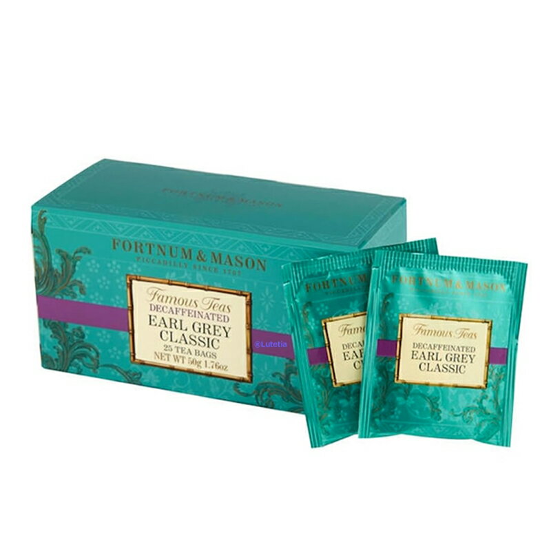 フォートナム＆メイソン FORTNUM & MASON Earl Grey Classic Decaffeinated 25 bags アールグレイ クラシック デカフェ カフェインレス 紅茶 25ティーバッグ (個包装) 香りが良い ティー イギリス