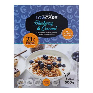 Carbzone LowCarb Blueberry & Coconut Granola 500g Carbzone (カーボゾーン) 低糖質 ブルーベリー & ココナッツ グラノーラ 500g