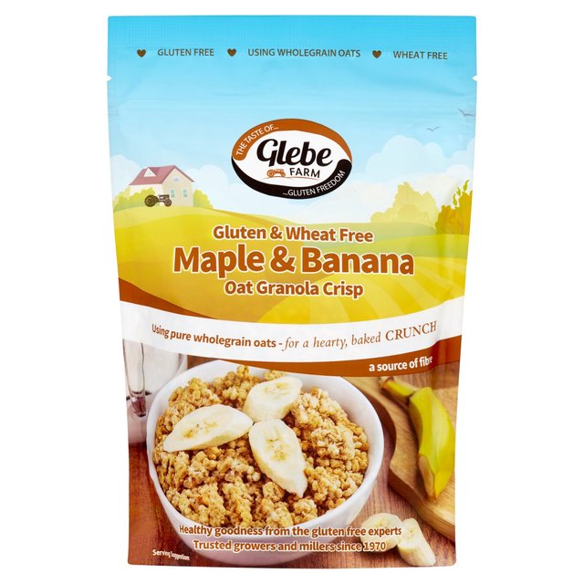 Glebe Farm Gluten Free Maple & Banana Oat Granola 325g グリーブファーム グルテンフリー メープル & バナナ オーツ 麦 グラノーラ 325g