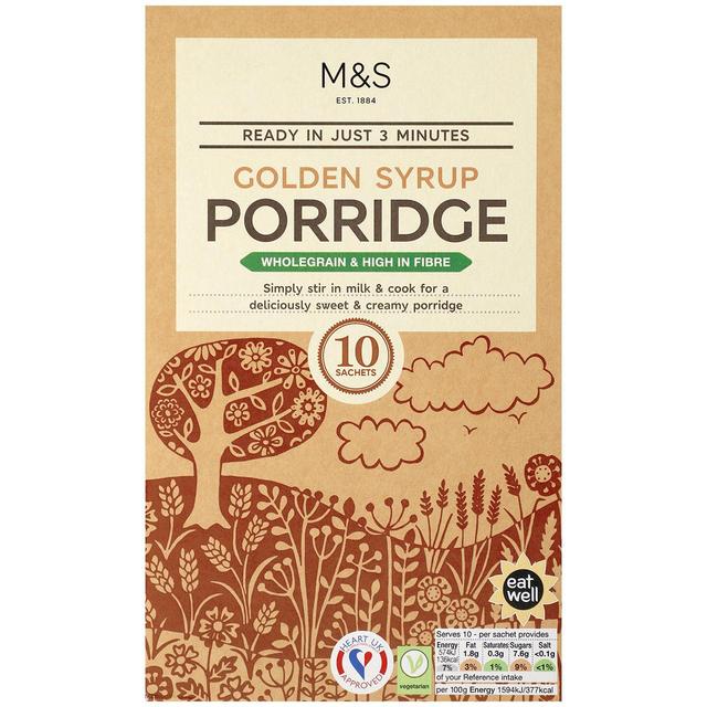 M&S Golden Syrup Porridge Sachets 10 x 36g M&S S[fVbv |bW TVF 10~36g