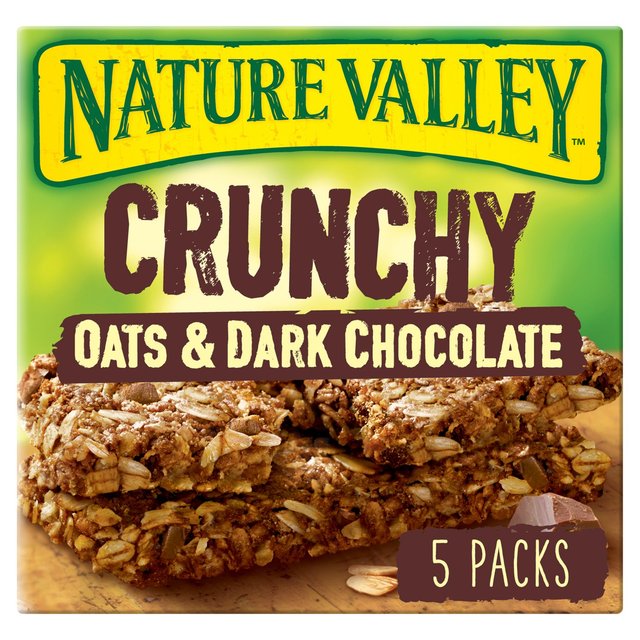 Nature Valley Crunchy Oats & Dark Chocolate Cereal Bars 5 x 42g Nature Valley (ネイチャーバレー ) クランチーオーツ＆ダークチョコレートシリアルバー 5 x 42g